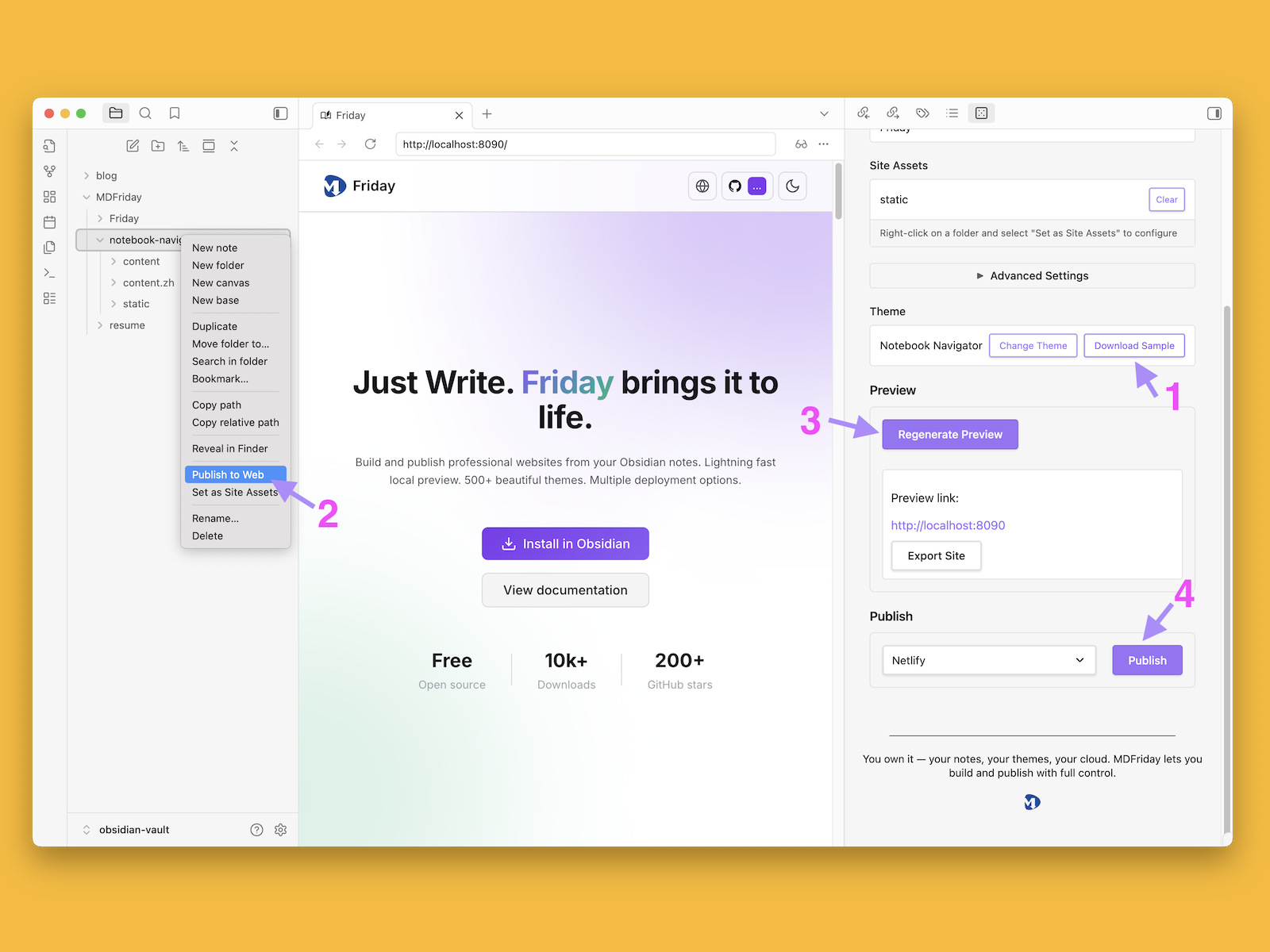 Lightning fast workflow
